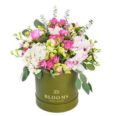 Extravagant Orchid Floral Box Gift – Floral Box Gifts – Blooms Canada delivery