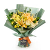 Mixed flower bouquet and Champagne - Same Day Blooms Canada Delivery