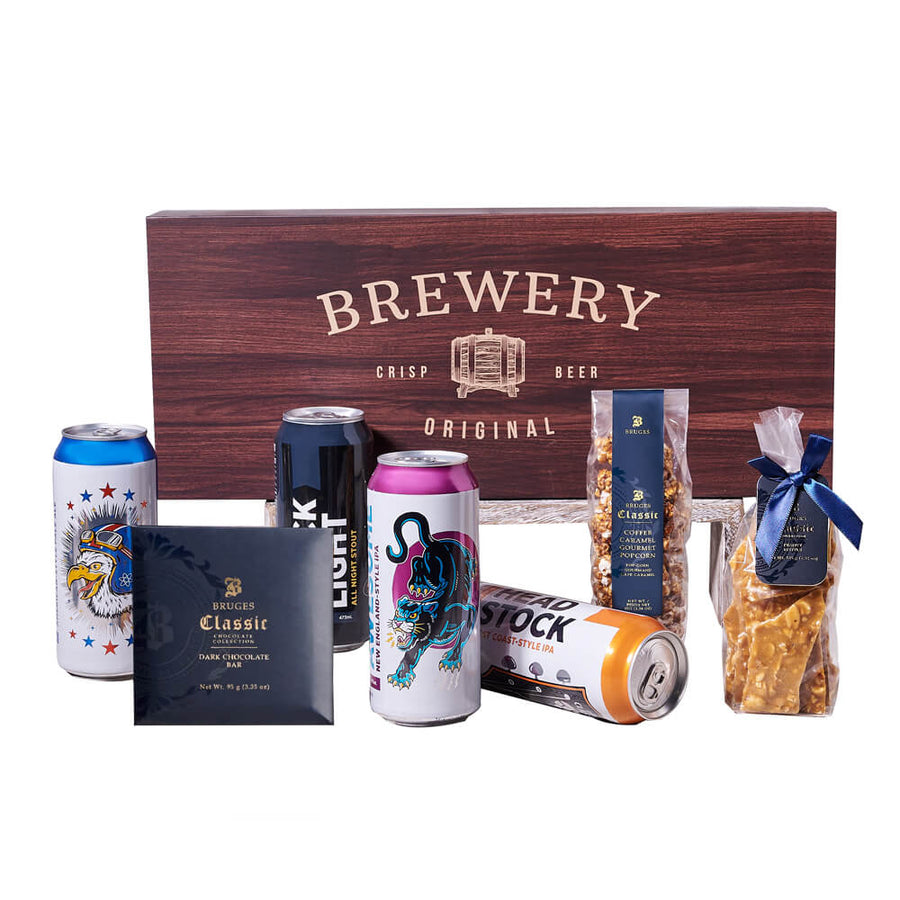 Gourmet Craft Beer & Dessert Gift Box, craft beer gift, craft beer, beer gift, beer, gourmet gift, gourmet, Blooms Canada Delivery