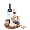 Lake Joseph Wine and Cheese Board, ideal gift for those who appreciate unwinding with a glass of wine, combines rich gourmet cheeses, fine wine, a comprehensive cheese serving set, and crackers, creating a perfect ensemble for any occasion, Wine Gifts from Blooms Canada - Same Day Canada Delivery.