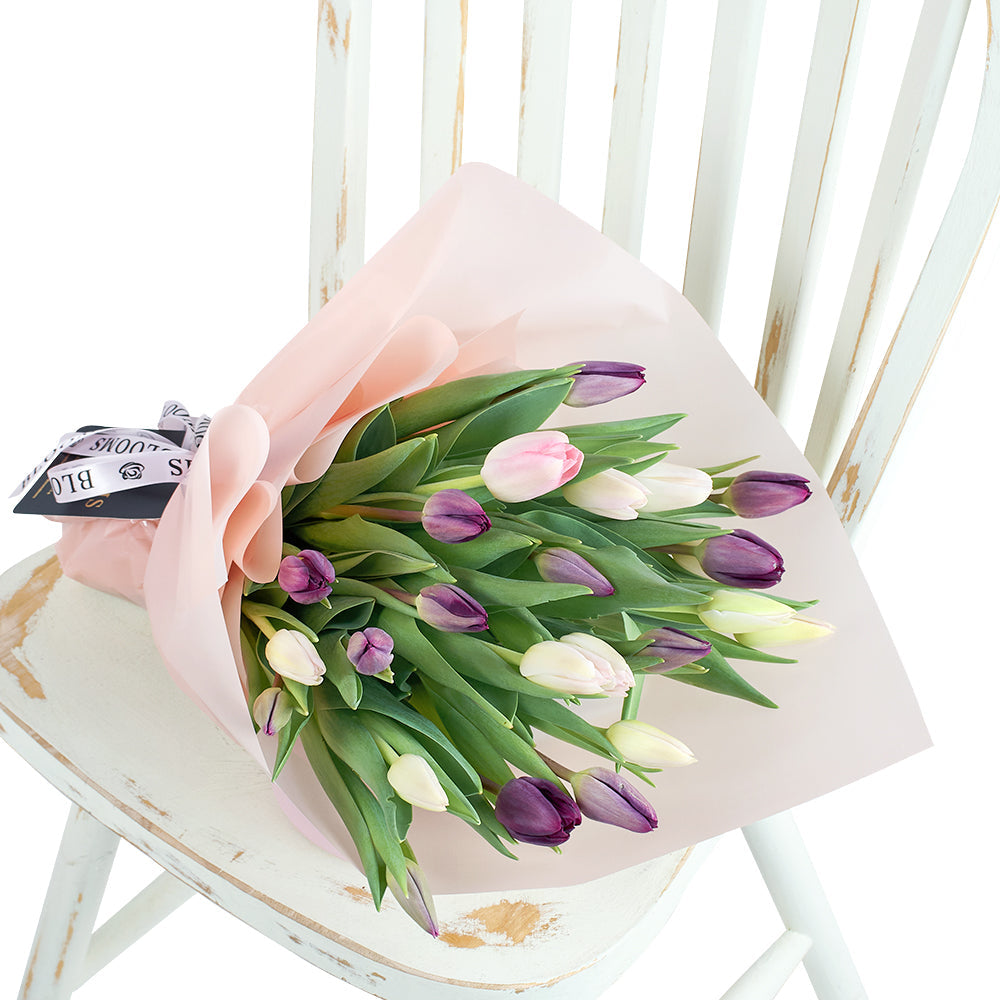 Blooms Canada Same Day Flower Delivery - Canada Flower Gifts - Lilac Tulip Bouquet