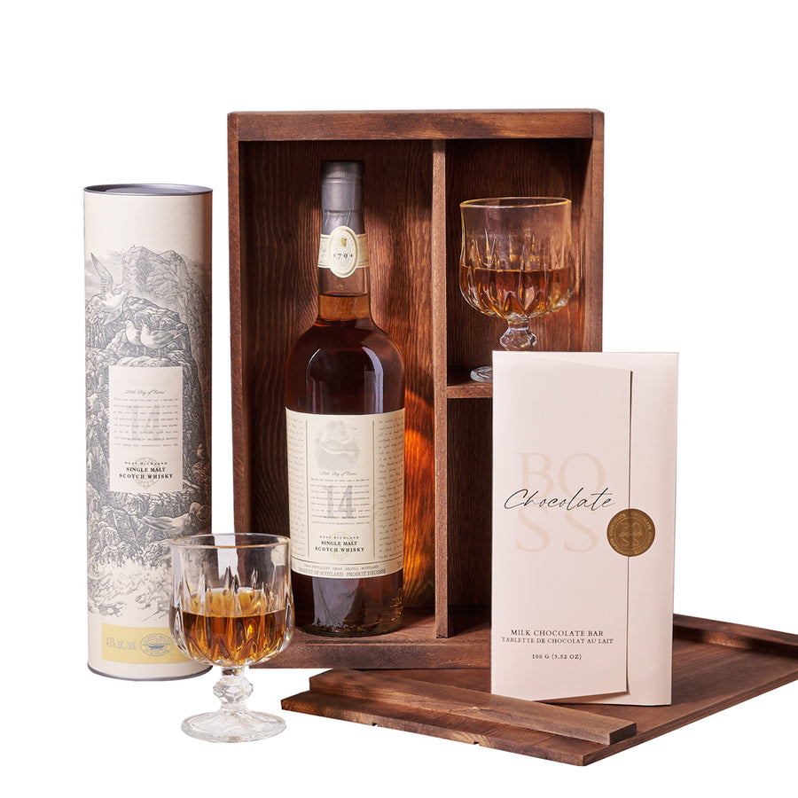 Liquor & Chocolate Gift Box, liquor gift box, liquor gift box delivery, delivery liquor gift box, whiskey, whiskey delivery, chocolate gift, chocolate gift basket – Canada Blooms - Canada Delivery