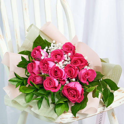 Mother's Day Traditional Dozen Stem Bouquet - Roses Bouquet Gift - Same Day Blooms Canada Delivery