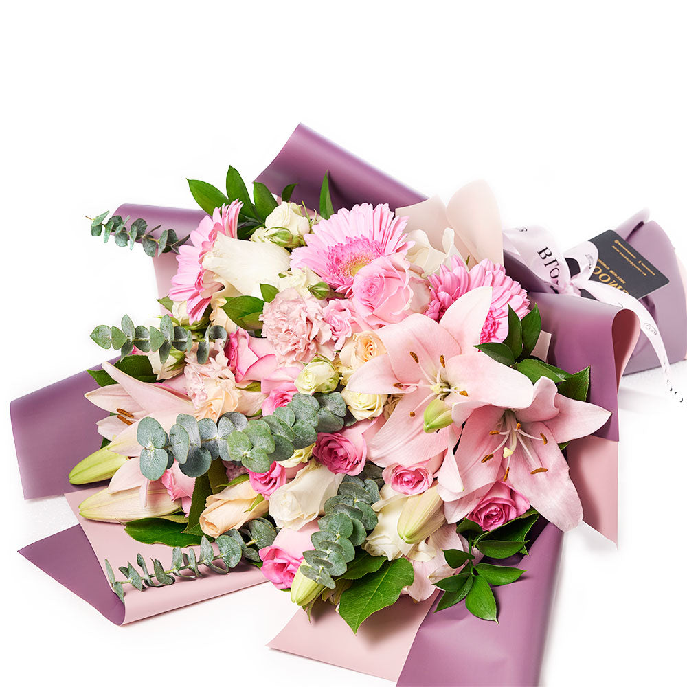 Pastel Pink Variety Bouquet – Canada Blooms - Canada Delivery