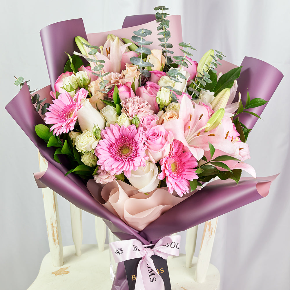 Pastel Pink Variety Bouquet – Canada Blooms - Canada Delivery