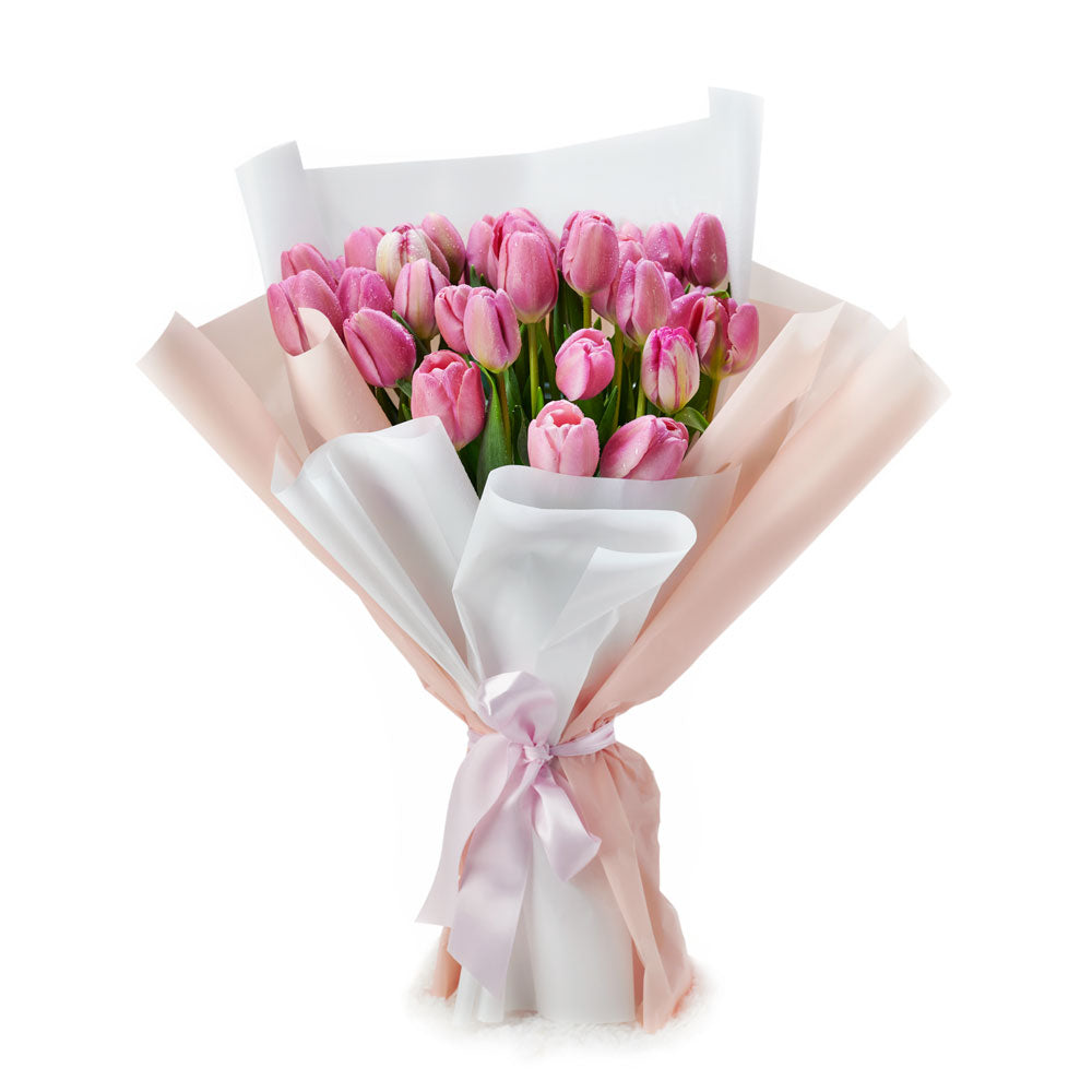 Canada Same Day Flower Delivery - Canada Blooms Flower Gifts - Pink Tulip Bouquet