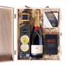 Snack & Champagne Gift Box, champagne gift, champagne, sparkling wine, sparkling wine gift, gourmet gift, gourmet, cheese gift, cheese, Blooms Canada Delivery
