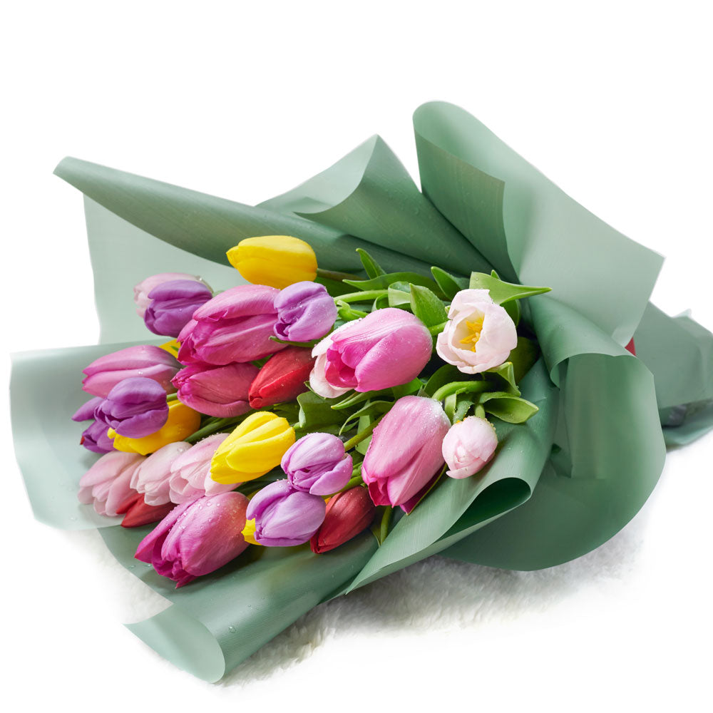 Canada Same Day Flower Delivery - Canada Flower Gifts - Pink Tulip Bouquet, Blooms Canada Delivery