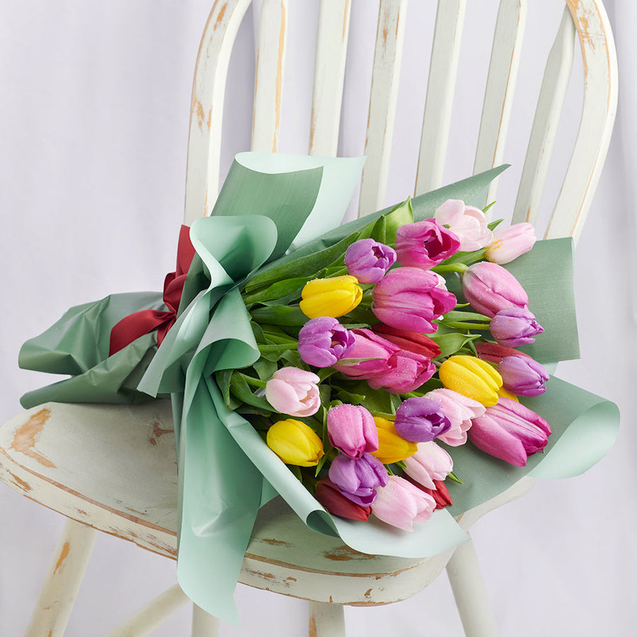 Canada Same Day Flower Delivery - Canada Flower Gifts - Pink Tulip Bouquet, Blooms Canada Delivery