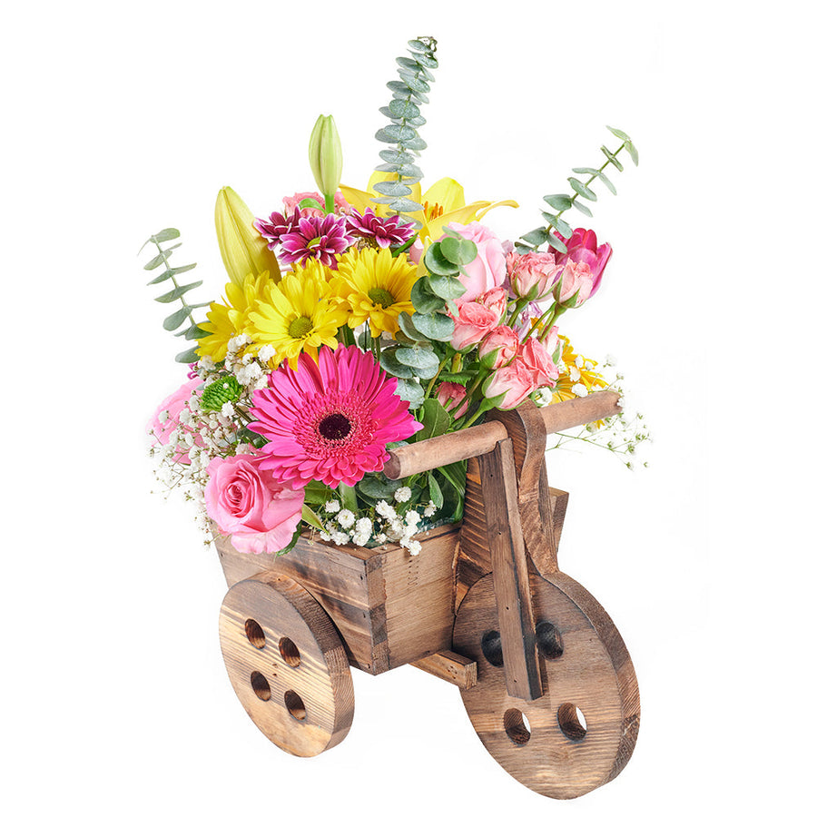 The Best Mother's Day Floral Gift - Wooden Planter Mix Floral Gift Basket – Canada Blooms - Canada Delivery