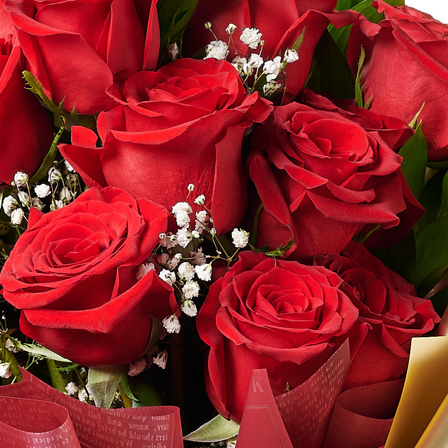 Valentine's Day 12 Stem Red Rose Bouquet With Box & Wine, roses, wine, Valentine's day gifts, Canada Same Day Flower Delivery. – Canada Blooms - Canada Delivery