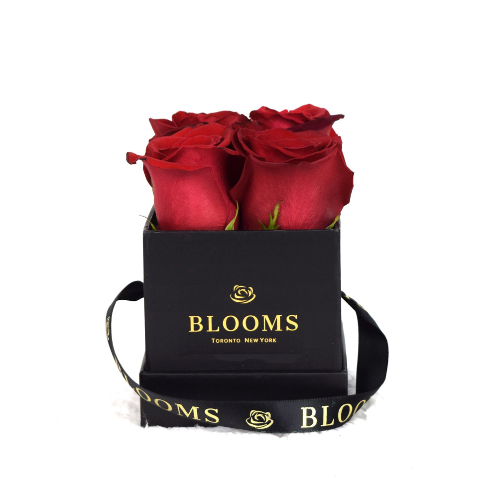 Valentine's Day 4 Red Rose Gift Box, Canada Same Day Flower Delivery, roses – Canada Blooms - Canada Delivery