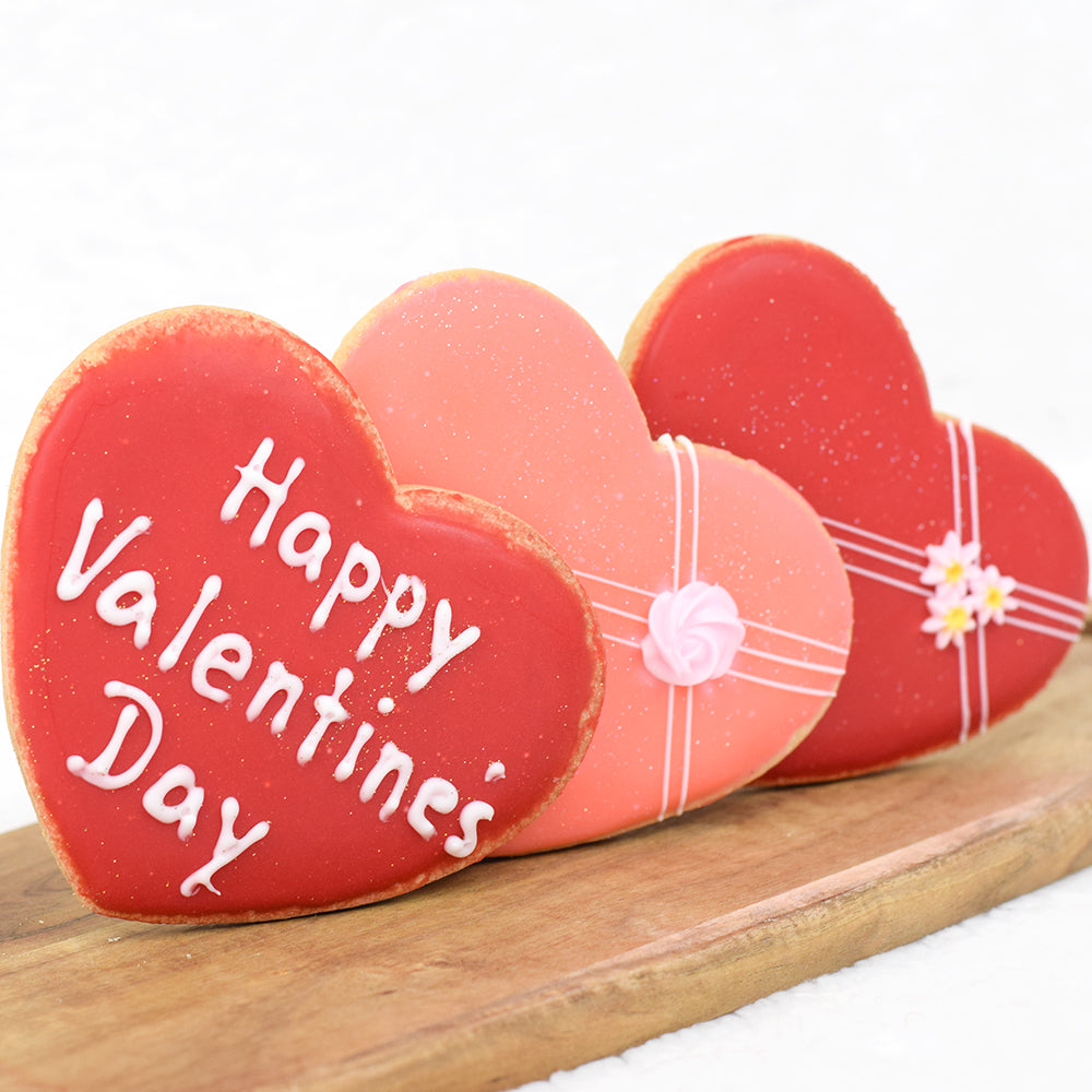 Indulge the dessert connoisseur in your life with our delectable Valentine's Day Assorted Heart Cookies, – Canada Blooms - Canada Delivery