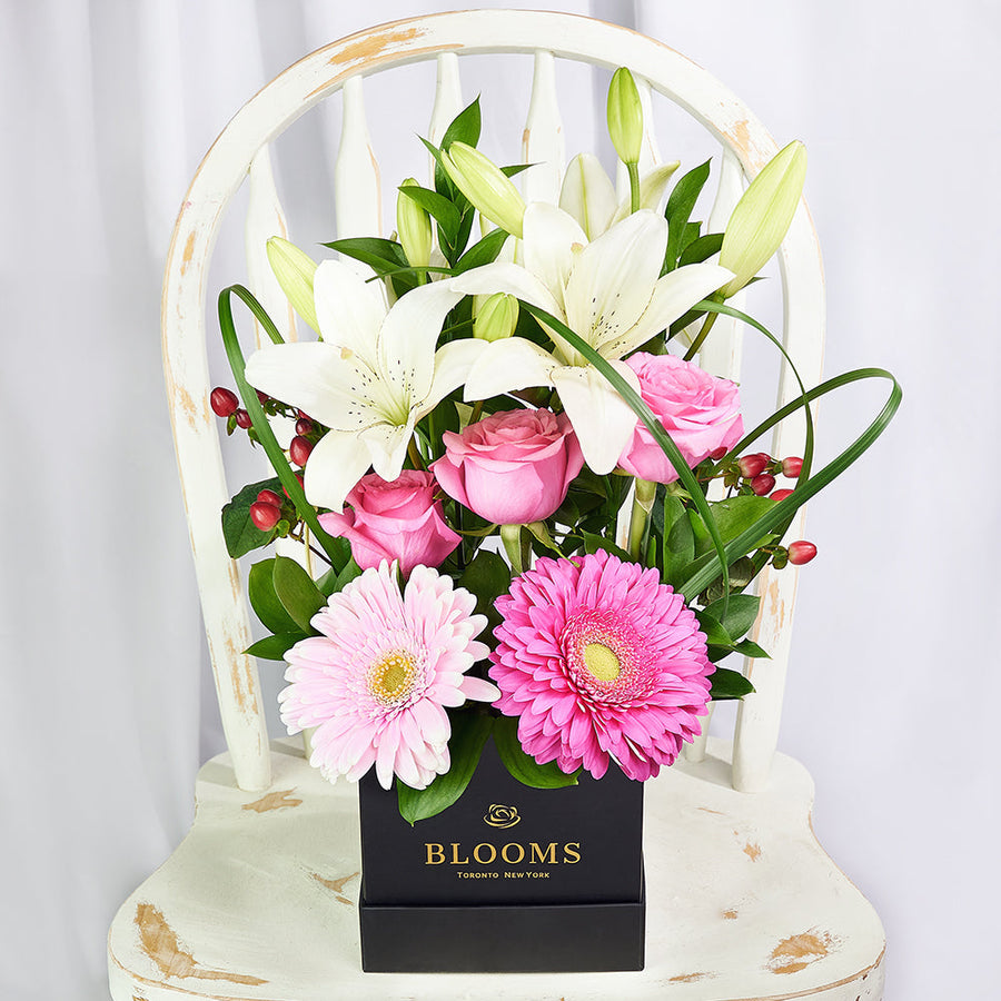 Vivid Mixed Floral Arrangement – Floral Gift Boxes– Blooms Canada Delivery
