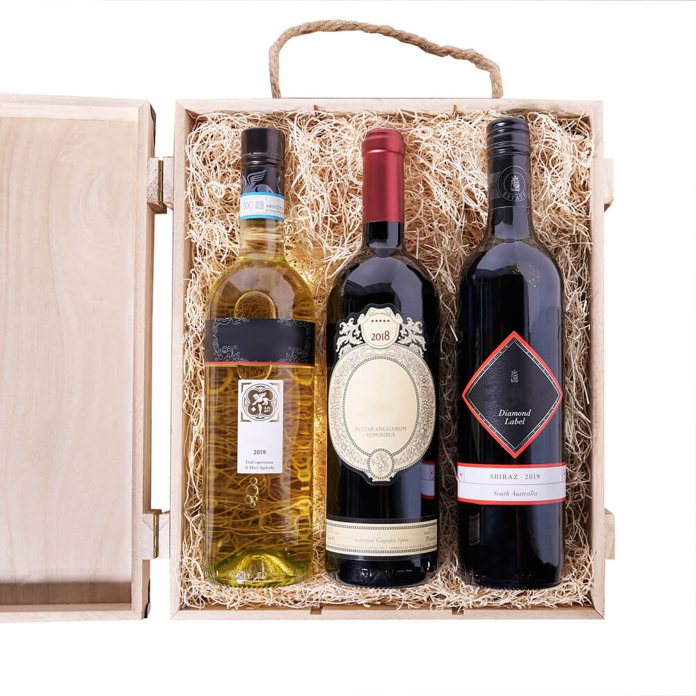 Wine Trio Gift Box, wine gift, wine, wine trio gift, wine trio, triple wine, triple wine gift, three wine, three wine gift, – Canada Blooms - Canada Delivery